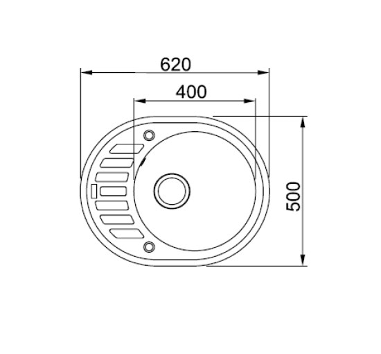 Кухонна мийка Franke RONDA ROG 611-62 онікс 620x500 (114.0381.072)