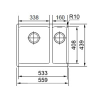 Кухонная мойка Franke SIRIUS SID 160 черный 560x440 (125.0395.609)