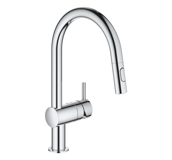 Смеситель для кухни с выдвижным изливом Grohe Minta 30348001