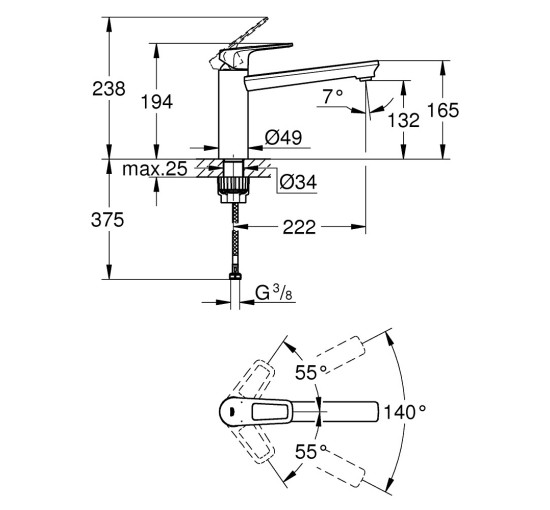 Смеситель для кухни Grohe BauLoop 31706000