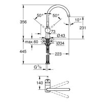 Змішувач для кухні Grohe Minta (32917000)