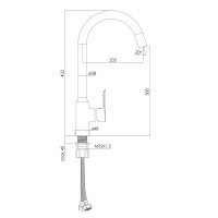 Смеситель для кухни Imprese VACLAV никель (f03406406AA)