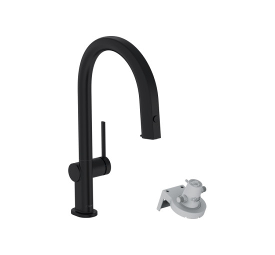 Смеситель Hansgrohe Aqittura M91 FilterSystem 210 1jet pull-out кухонный (76803670) Matt Black