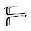 Смеситель Hansgrohe Zesis M33 150 2jet кухонный с вытяжным изливом sBox Lite (74803000) Chrome