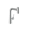 Змішувач Hansgrohe Metris Select 240 2jet кухонний з витяжним виливом (73822000)