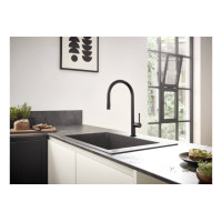 Змішувач Hansgrohe Talis 210 1jet кухонний з витяжним виливом Matt Black (72802670)