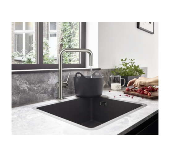 Смеситель Hansgrohe Talis M54 U 220 кухонный Stainless Steel (72806800)