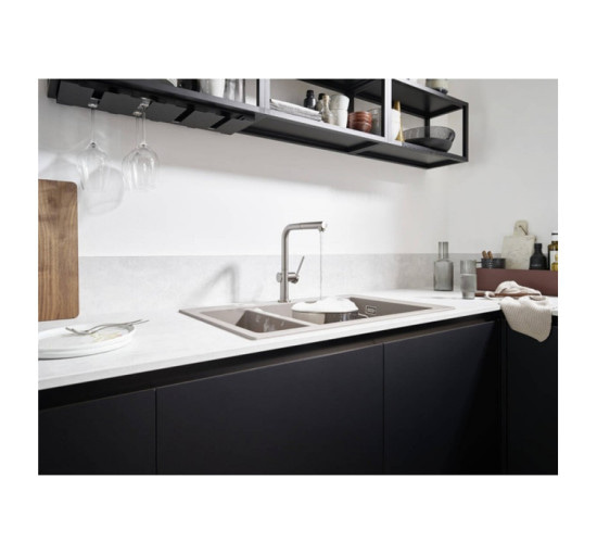 Смеситель Hansgrohe Talis M54 270 1jet кухонный с вытяжным изливом (72808800) Stainless Steel