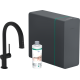 Змішувач hansgrohe Aqittura M91 SodaSystem 210 для кухонної мийки, чорний матовий 76836670