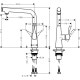 Смеситель hansgrohe Metris Select для кухонной мойки 14847800 под сталь.