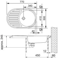 Кухонна мийка Franke Ronda ROG 611 (114.0254.784) гранітна - врізна - оборотна - колір Сахара