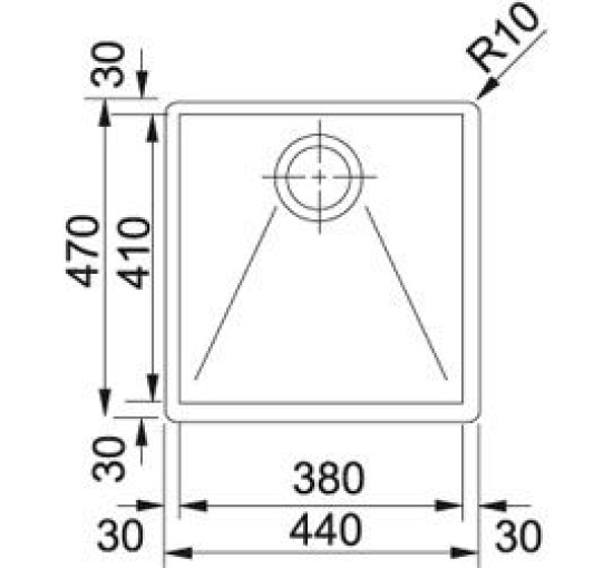 Кухонная мойка Franke Planar PPX 210-44 (127.0198.311) нержавеющая сталь - монтаж врезной или в уровень со столешницей - полированная