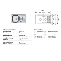 Кухонная мойка Franke POLAR PXL 651-78 780-490 декор (101.0377.282)