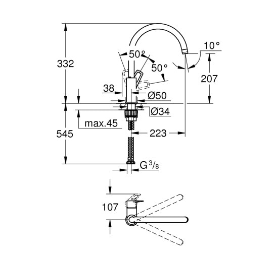 Смеситель для кухни Grohe BauLoop 31368001