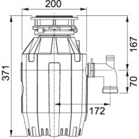 Подрібнювач харчових відходів Franke TURBO ELITE TE-75 потужність 0.75 к.с (134.0535.241)