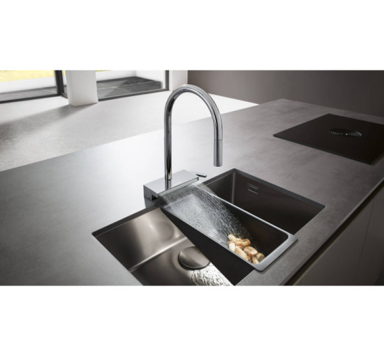 Смеситель Hansgrohe Aquno Select M81 170 3jet кухонный с вытяжным изливом Sbox (73831000)