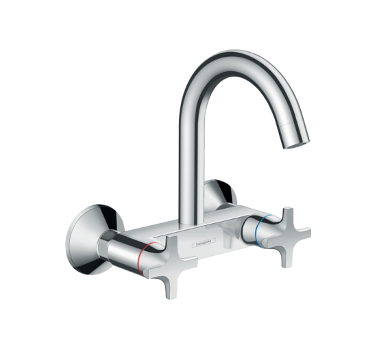 Смеситель Hansgrohe Logis Classic двухвентельный для кухни из стены (71286000)