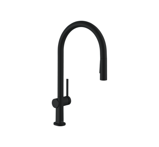 Змішувач Hansgrohe Talis 210 2jet кухонний з витяжним виливом Sbox (72801670) Black Matt
