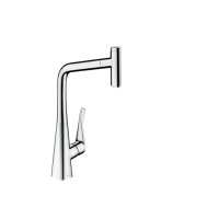 Змішувач Hansgrohe Metris M 71 Select 320 1jet кухонний з витяжним виливом Sbox (73803000)