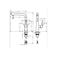 Змішувач Hansgrohe Metris Select 260 кухонний хромований (14847000)
