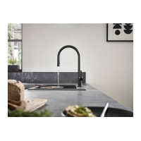 Змішувач Hansgrohe Talis 210 2jet кухонний з витяжним виливом Sbox (72801670) Black Matt