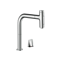 Змішувач Hansgrohe Metris Select 200 кухонний з витяжним виливом 2Jet на 2 отвори Sbox (73818000)