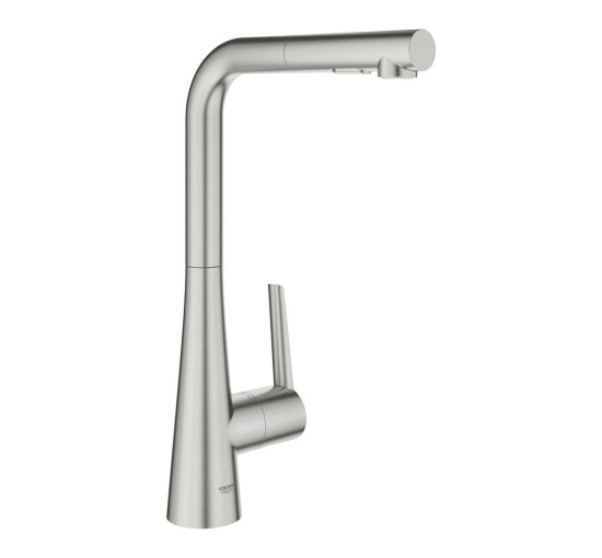 Смеситель для кухни с выдвижной воронкой GROHE Scala сатин латунь 30441DC0
