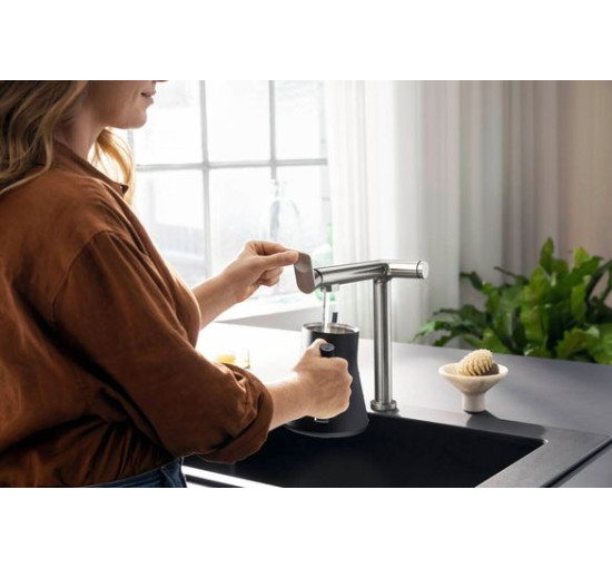 Смеситель для кухни с краном для фильтрованной воды HANSGROHE Aqittura M91 сатин латунь 76804800