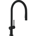 Змішувач hansgrohe Talis M54 для кухонної мийки з висувним душем, чорний матовий 72842670