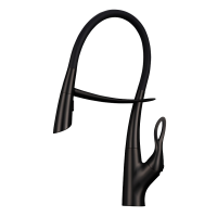 Чорний змішувач для кухні з гнучким виливом Nett SWB-52