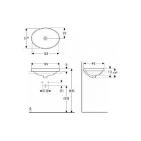 Умивальник VariForm 55 (500.719.01.2) Geberit