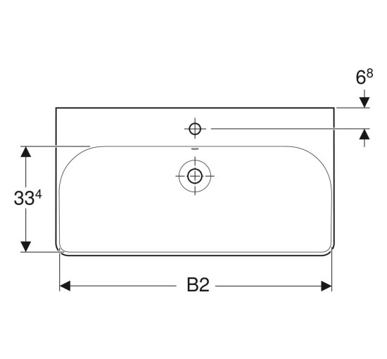 Умывальник 60 Smyle Square 500.229.01.1 Geberit