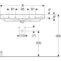 Умивальник 60 Smyle Square 500.229.01.1 Geberit