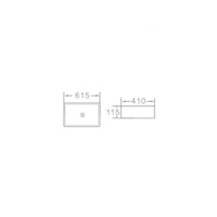 Раковина на столешницу Newarc Aqua 61 (9461W)