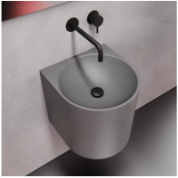 Умывальник из серого бетона 400M