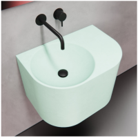 Умывальник из бетона мятный 600M