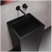 Умывальник из бетона напольный черный 45L