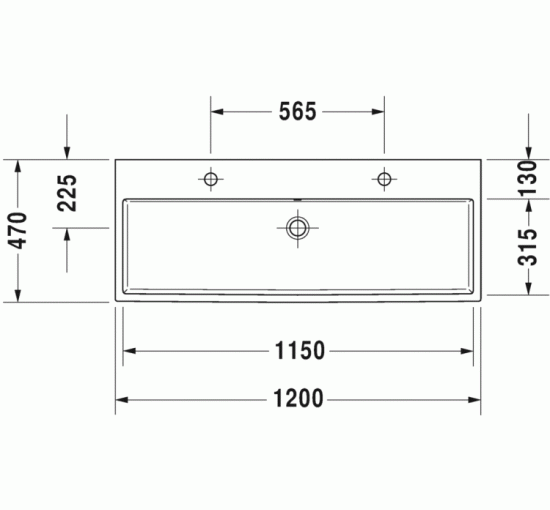 Умывальник мебельный Duravit VERO AIR 120х47 см (23501200241) WonderGliss