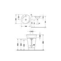 Умивальник меблевий Duravit STARCK 1 Ø 58 см (04065800001) WonderGliss