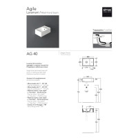 Умывальник SIMAS AG 40 Agile (AG40) Glossy white