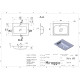 Умивальник Miraggio DELLA 600 GRAY MIRASTONE