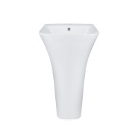 Раковина для пола моноблок Qtap Crow 450x435x835 White с донным клапаном QT0511G315W