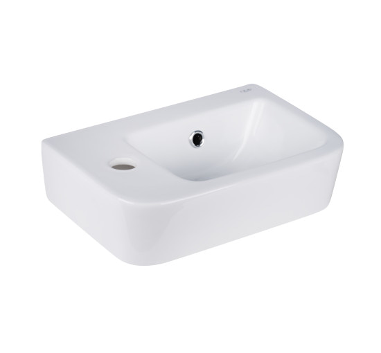 Раковина Qtap Tern 375х245х135 White с донным клапаном QT171110100LW