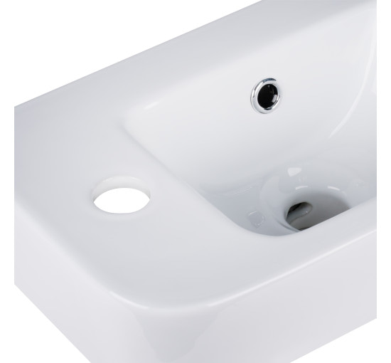 Раковина Qtap Tern 375х245х135 White с донным клапаном QT171110100LW