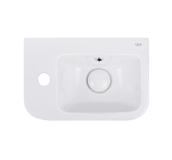 Раковина Qtap Tern 375х245х135 White с донным клапаном QT171110100LW