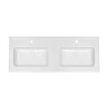 Раковина двойная Qtap Albatross 1210х467х195 White с донным клапаном QT0111FL8167GW