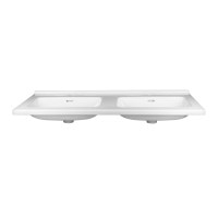 Раковина двойная Qtap Albatross 1210х467х195 White с донным клапаном QT0111FL8167GW