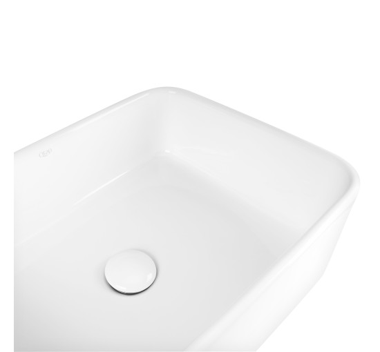 Раковина-чаша Qtap Tern 500х370х200 White з донним клапаном QT1711A048W