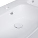 Раковина підвісна моноблок подвійна Qtap Virgo 1000х410х360 White з донним клапаном QT1811G760W