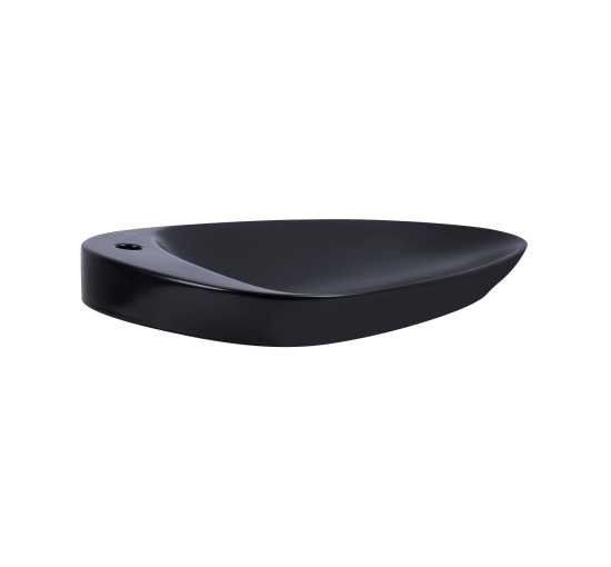 Раковина-чаша Qtap Leo 695х460х115 Matt black з донним клапаном QT1111A089TMB